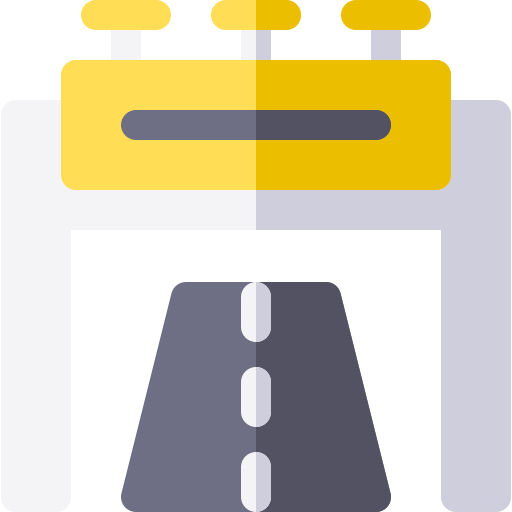 sztandar drogowy Basic Rounded Flat ikona