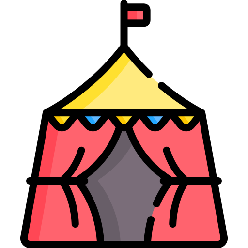 Circus tent Special Lineal color icon