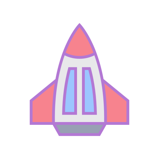 Космический корабль Generic Outline Color иконка