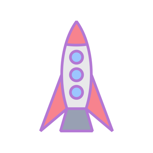 vaisseau spatial fusée Generic Outline Color Icône