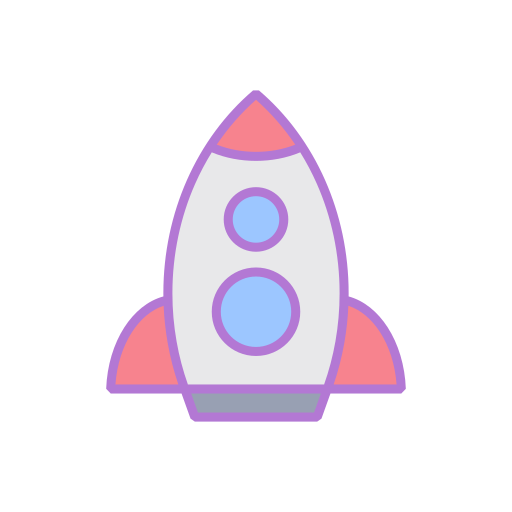 nave espacial de foguetes Generic Outline Color Ícone