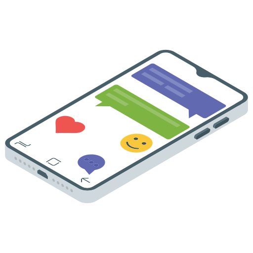 Mobile chat Generic Isometric icon