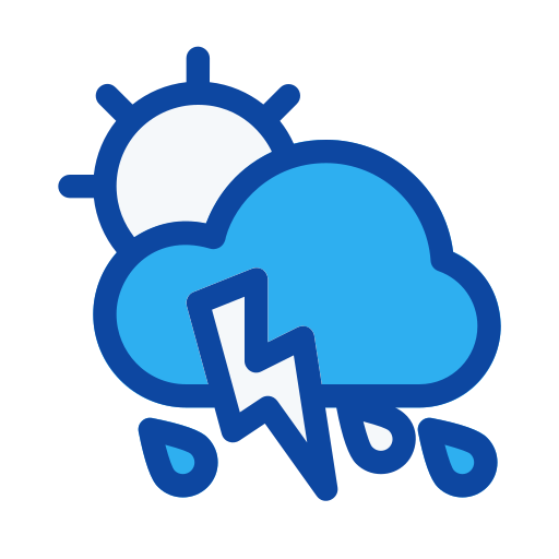 Thunderstorm Generic Outline Color icon