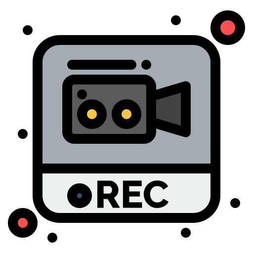 Videocamera Flatart Icons Lineal Color icon