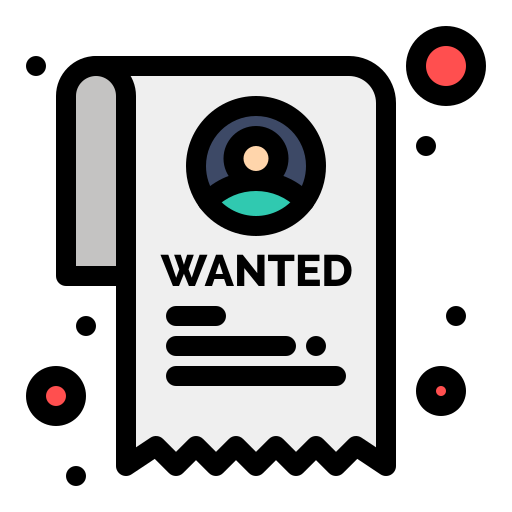 Wanted Flatart Icons Lineal Color icon