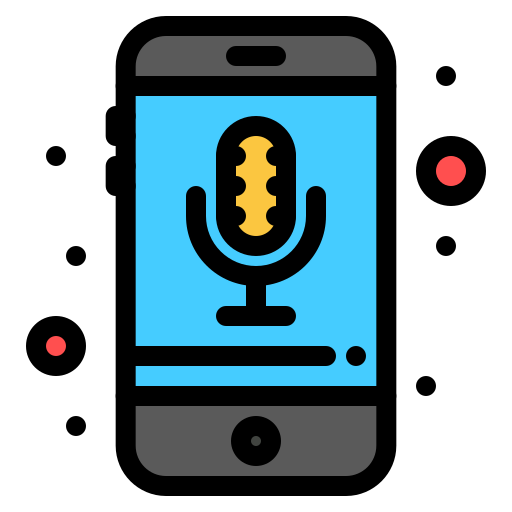 Voice recording Flatart Icons Lineal Color icon
