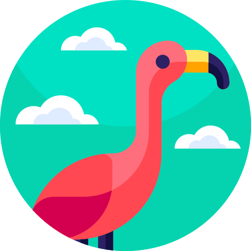 flamingo Geometric Flat Circular Flat icoon
