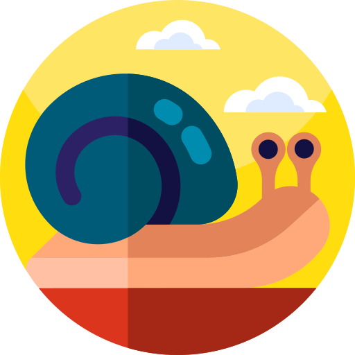 Snail Geometric Flat Circular Flat icon