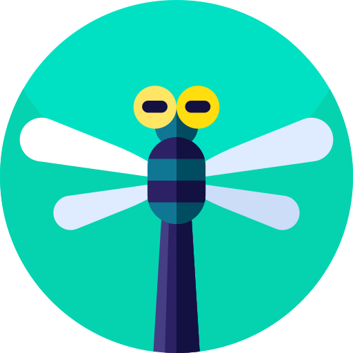 Dragonfly Geometric Flat Circular Flat icon