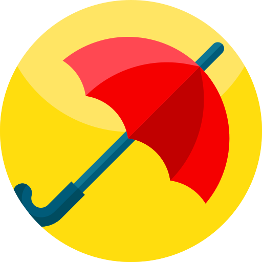 paraguas Geometric Flat Circular Flat icono