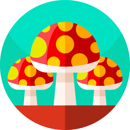 Mushroom Geometric Flat Circular Flat icon