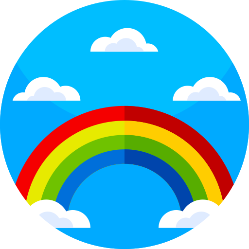 arco iris Geometric Flat Circular Flat icono