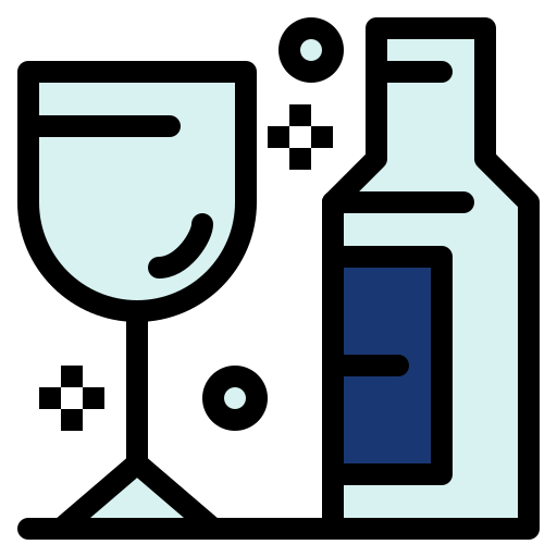 alcohol Flatart Icons Lineal Color icono
