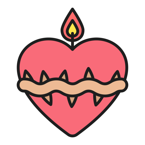 Sacred heart Generic Outline Color icon