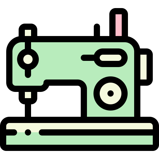 Швейная машина Detailed Rounded Lineal color иконка