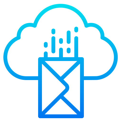 cloud computing srip Gradient icon