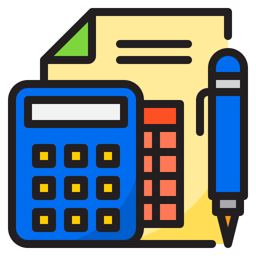 Accounting srip Lineal Color icon