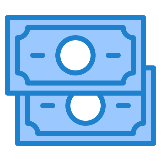 geld srip Blue icoon