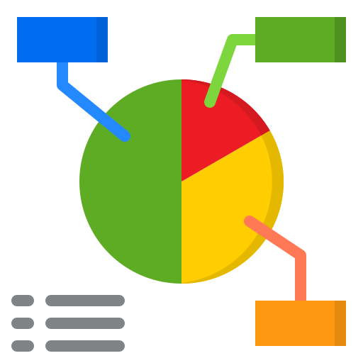 gráfico circular srip Flat icono