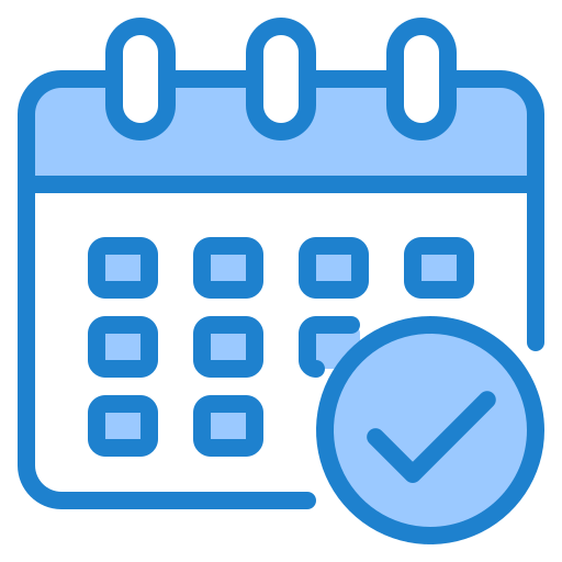 Calendar srip Blue icon