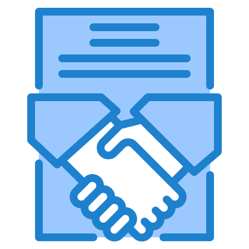 Contract srip Blue icon