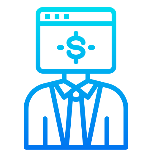 Businessman srip Gradient icon