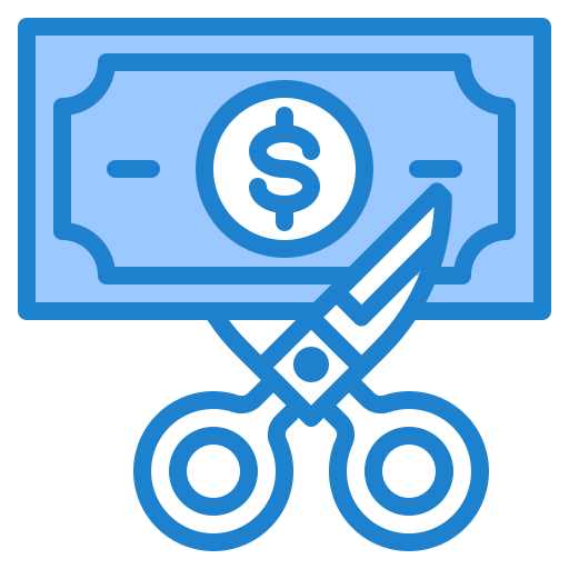 Money srip Blue icon