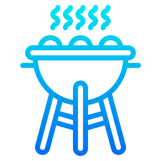 BBQ grill srip Gradient icon