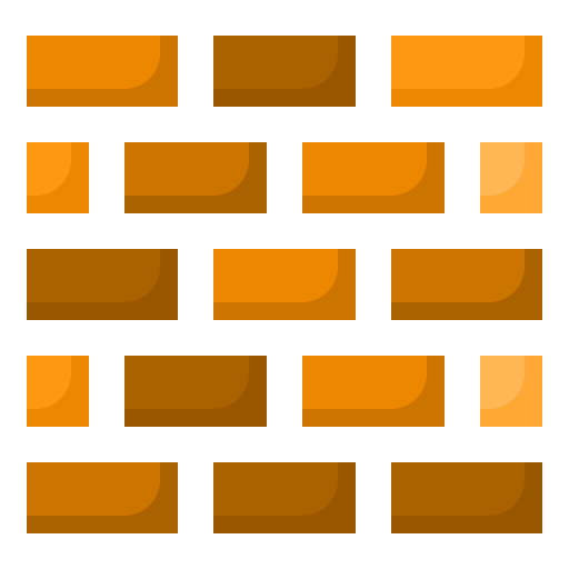 mur de briques srip Flat Icône