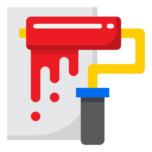Paint roller srip Flat icon