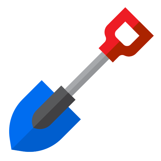 Shovel srip Flat icon