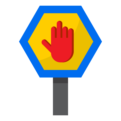señal de stop srip Flat icono