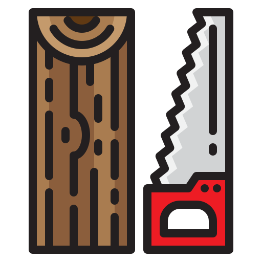 Handsaw srip Lineal Color icon