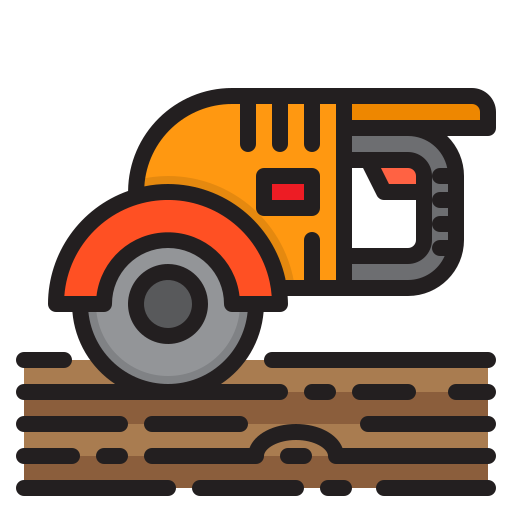 Circular saw srip Lineal Color icon