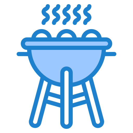BBQ grill srip Blue icon