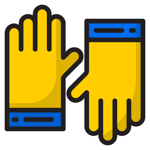 Hand gloves srip Lineal Color icon