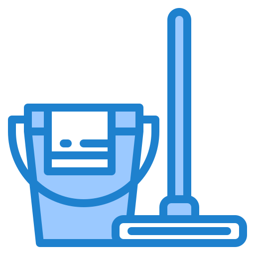 Cleaning tools srip Blue icon