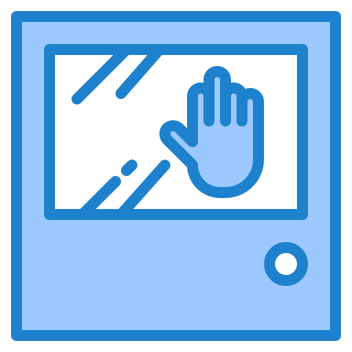 Cleaning service srip Blue icon