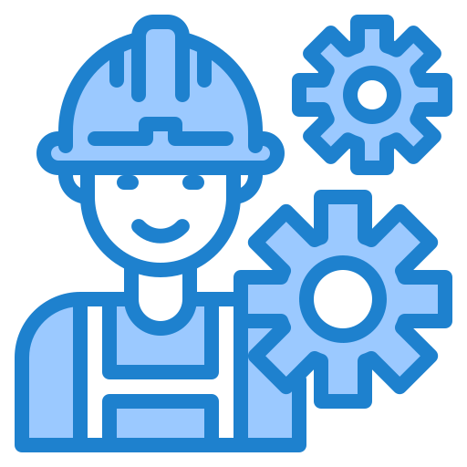 Worker srip Blue icon