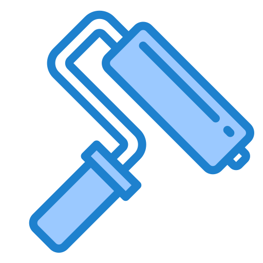 Paint roller srip Blue icon
