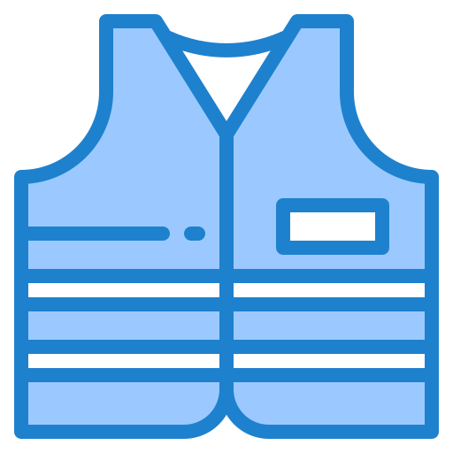beschermend vest srip Blue icoon