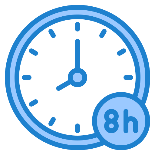Working hours srip Blue icon