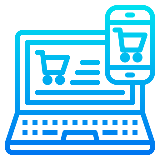 온라인 쇼핑 srip Gradient icon
