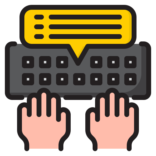 teclado srip Lineal Color icono