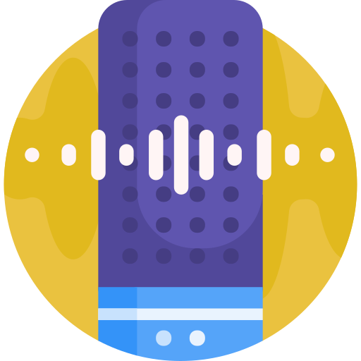 Voice control Detailed Flat Circular Flat icon