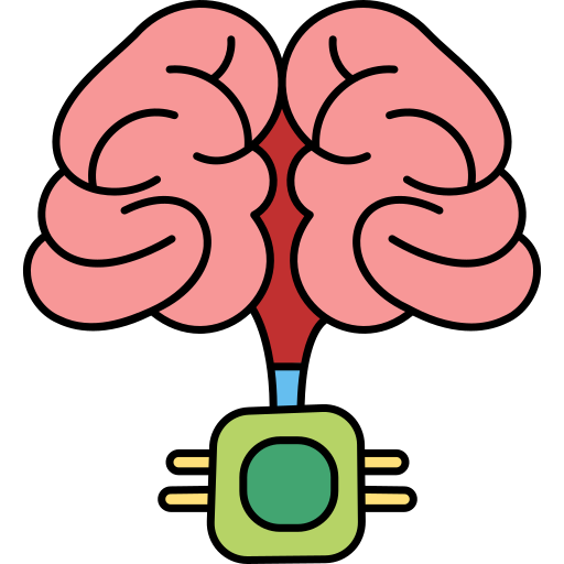 Мозг Hand Drawn Color иконка