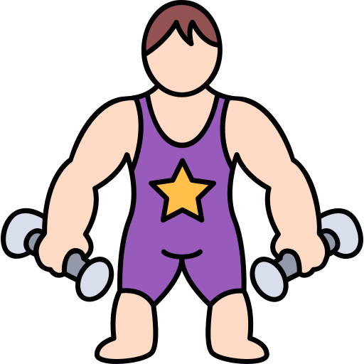 筋肉質な男性 Hand Drawn Color icon