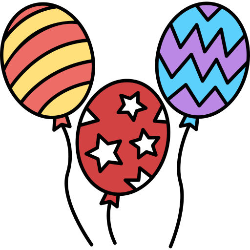 globos Hand Drawn Color icono