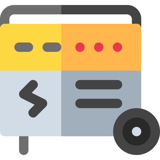 Electric generator Basic Rounded Flat icon