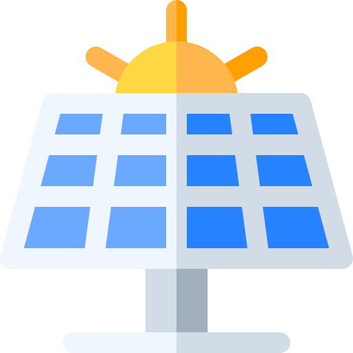 pannello solare Basic Rounded Flat icona